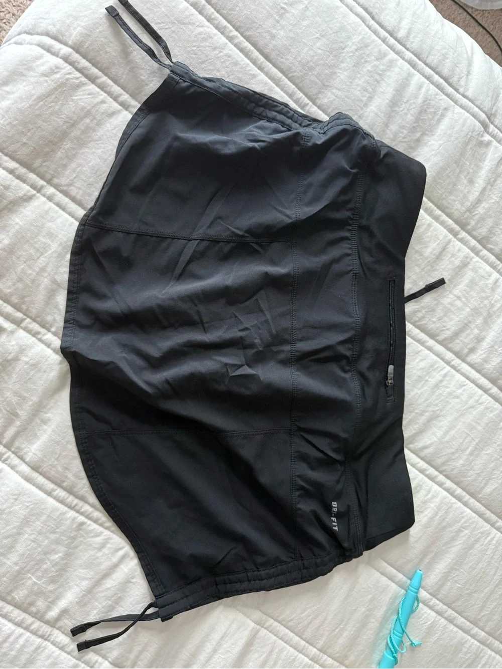 Nike Black Mini Skirt with Neon Yellow Lining